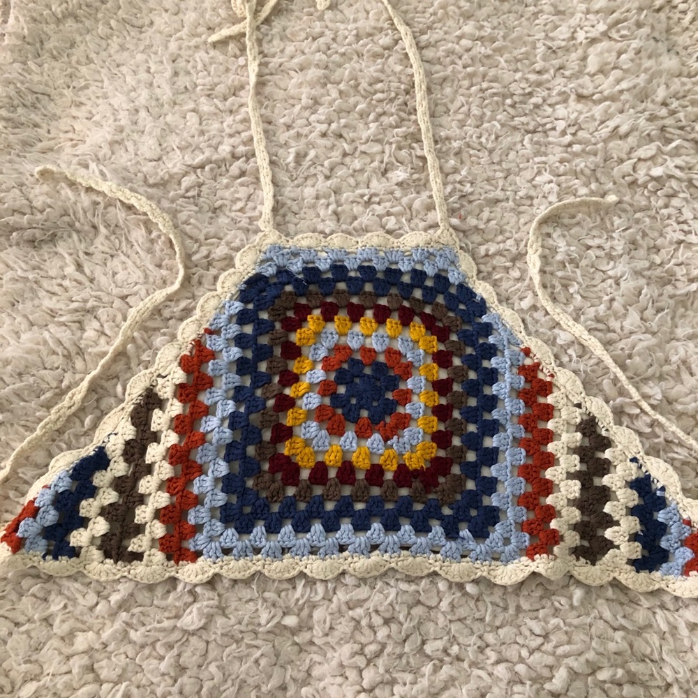 Say what quilted crop halter  top